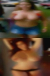 Naked woman with wide hips